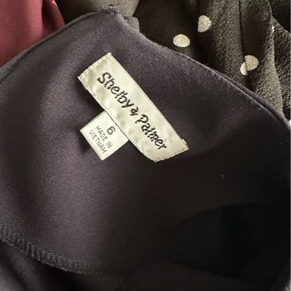 Navy Dress Ruffle Sleeves - Picture 5 of 5